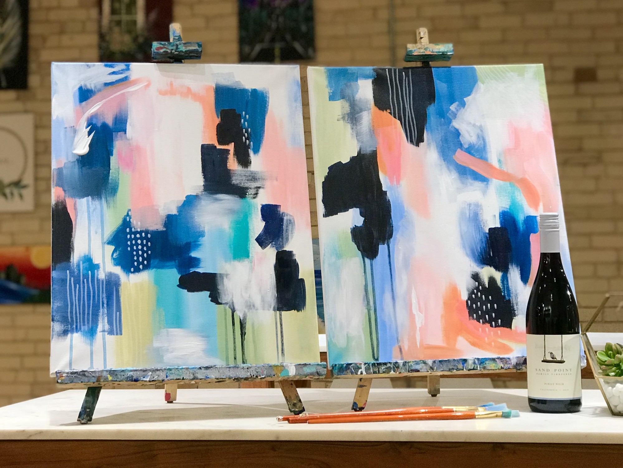 SOLD OUT!  Abstract Workshop DateNight! - In Studio