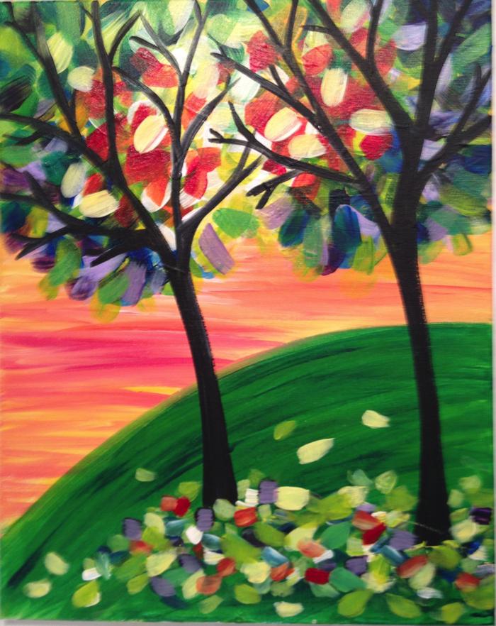 Autumn Bending Trees $30