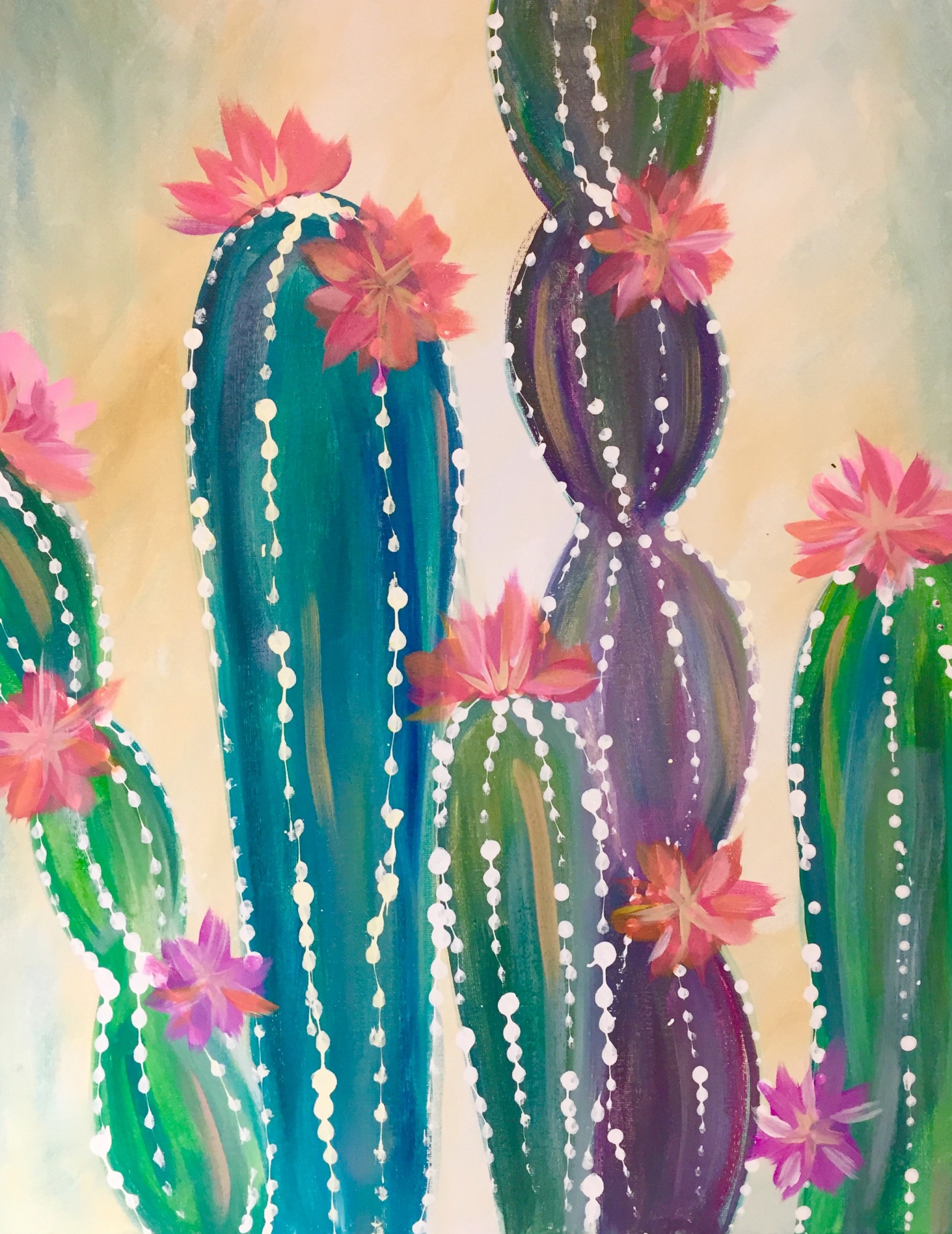 Cool Cactus WineDown Wednesday $25 - In studio