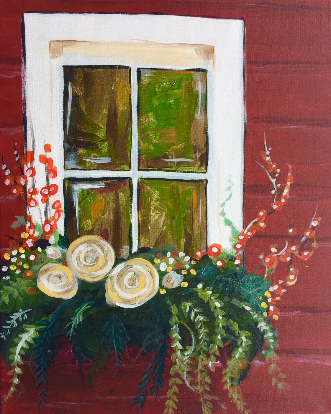 Farmhouse Window - Wine-down Wednesday $25 Class! Downtown GR