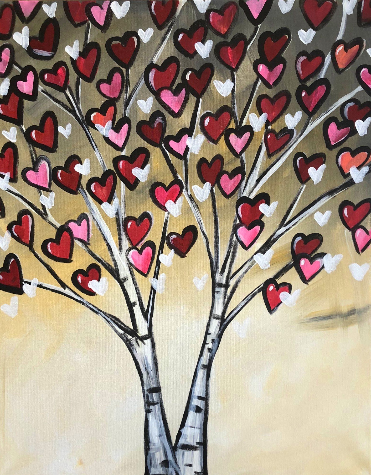 Heart Birch Tree - Wine-down Wednesday!