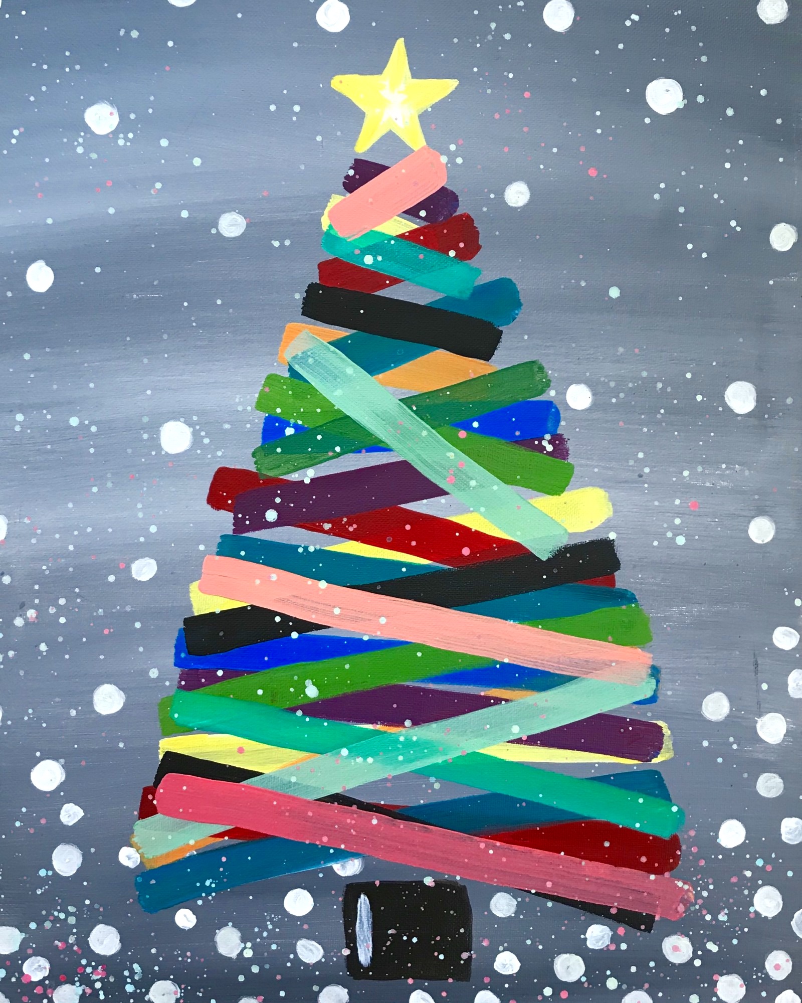 Modern Striped Holiday Tree