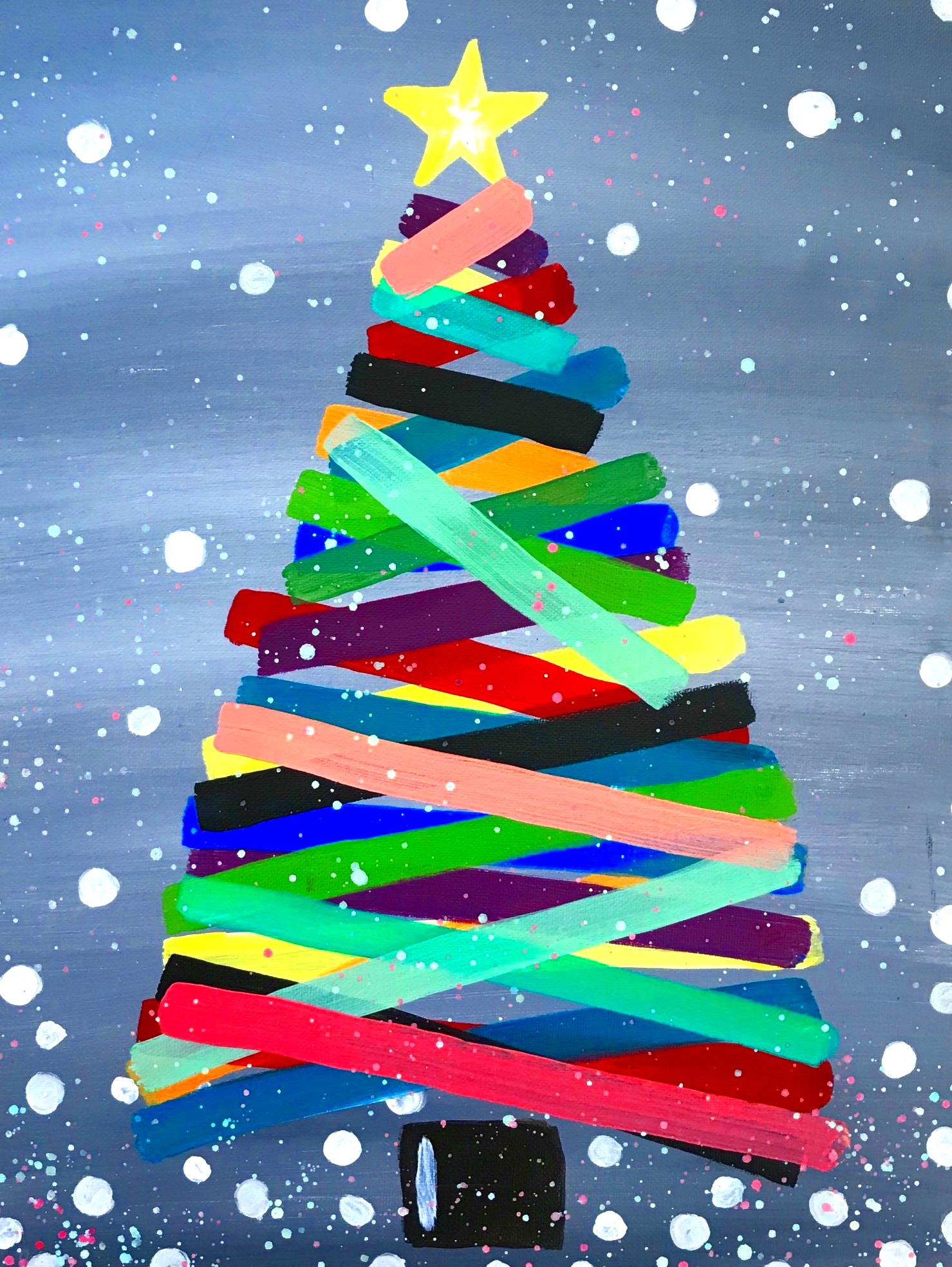 Funky Striped Holiday Tree! $30