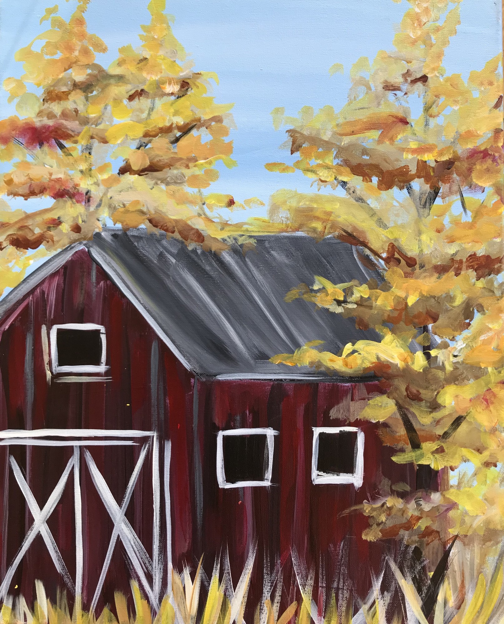 Fall Barn WineDown Wednesday $25! - In studio