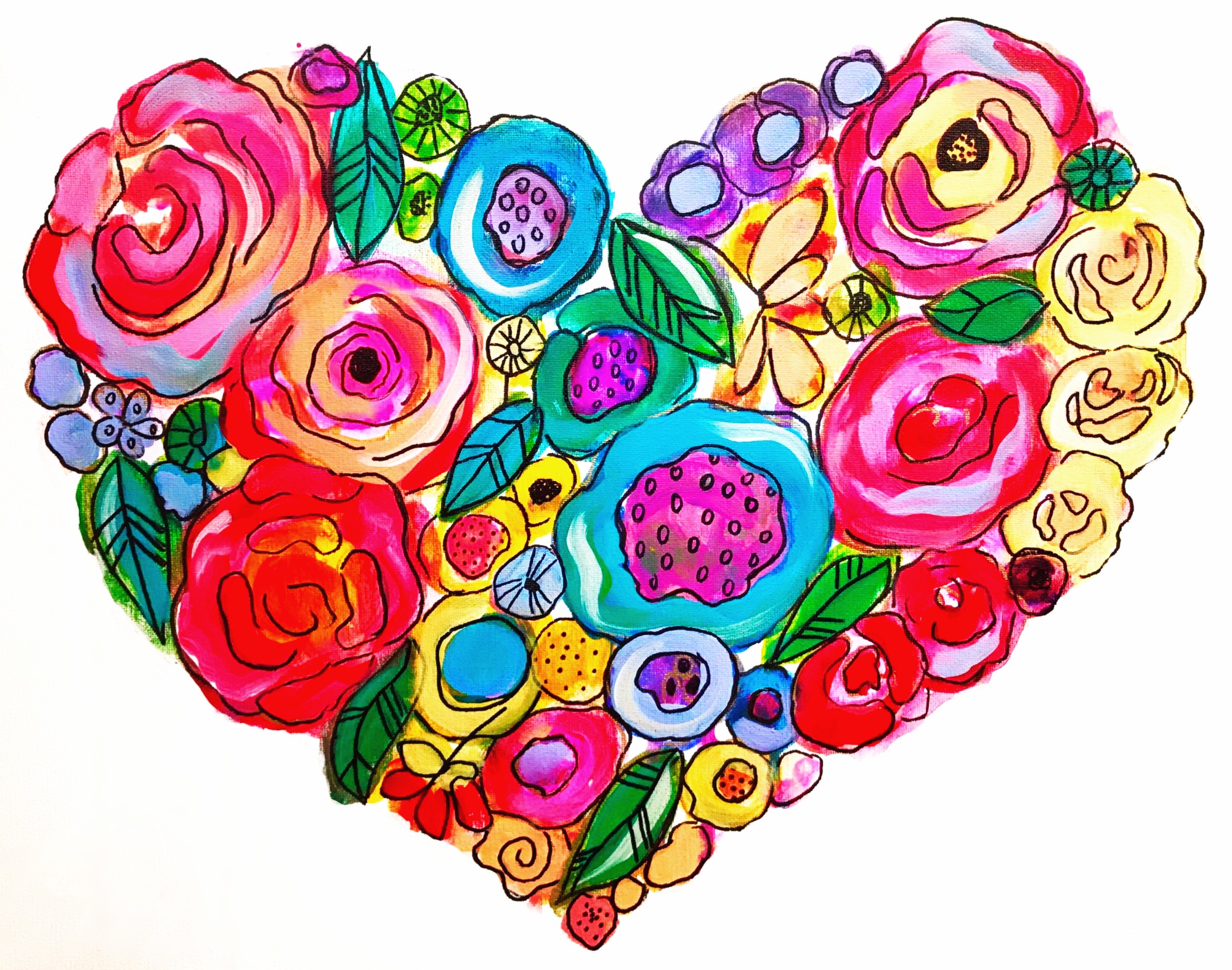 Valentine's Floral Heart $30!