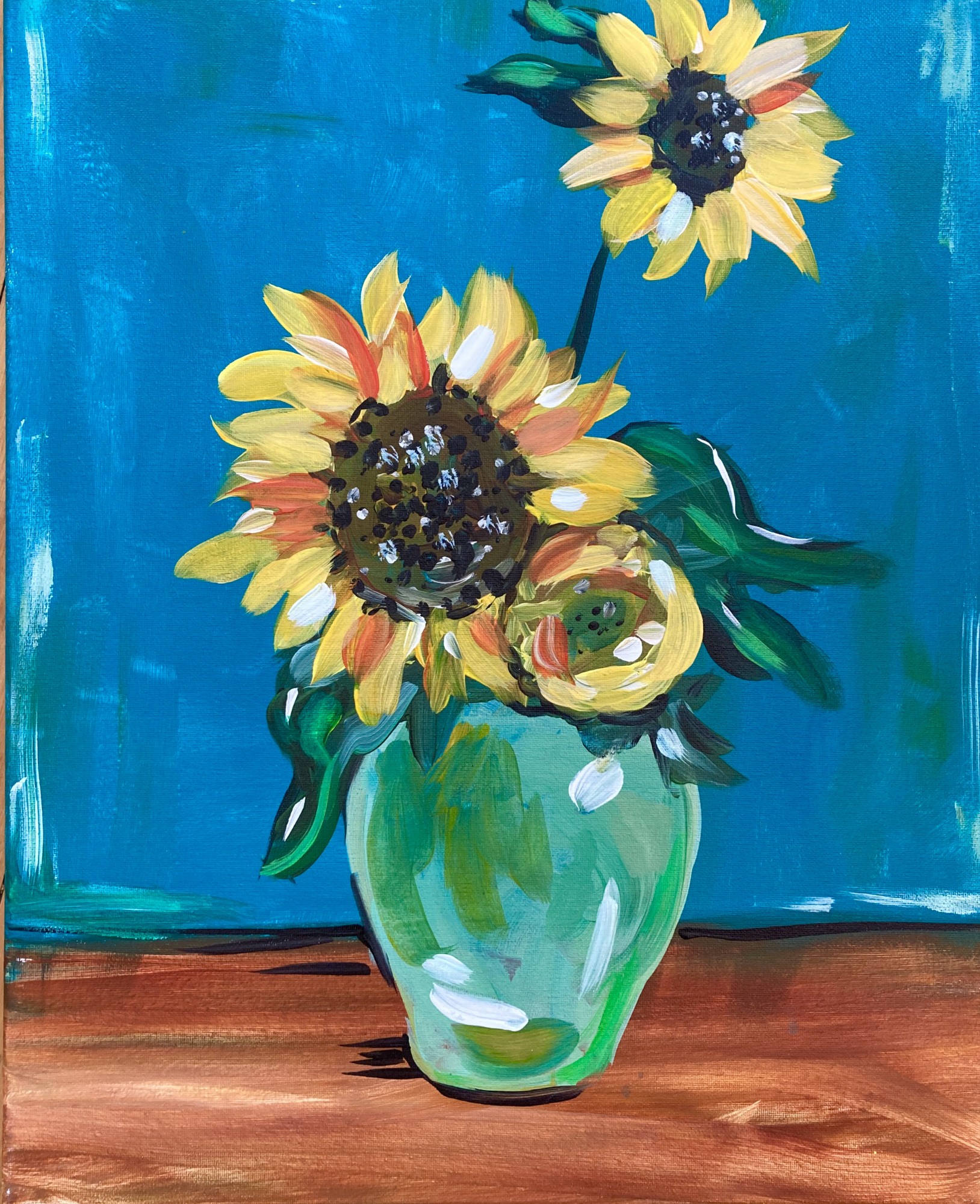 Van Gogh Sunflowers - In Studio