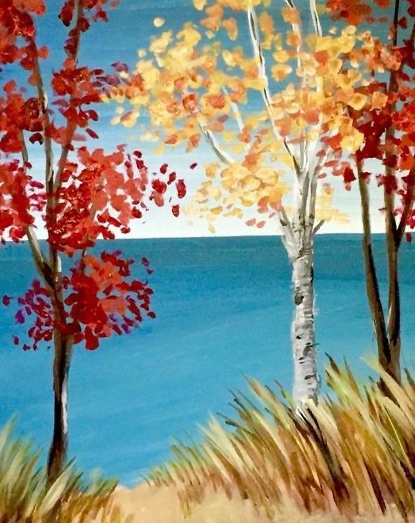 $30 ArtPrize & Paint  - Lake Michigan in Fall 11x14