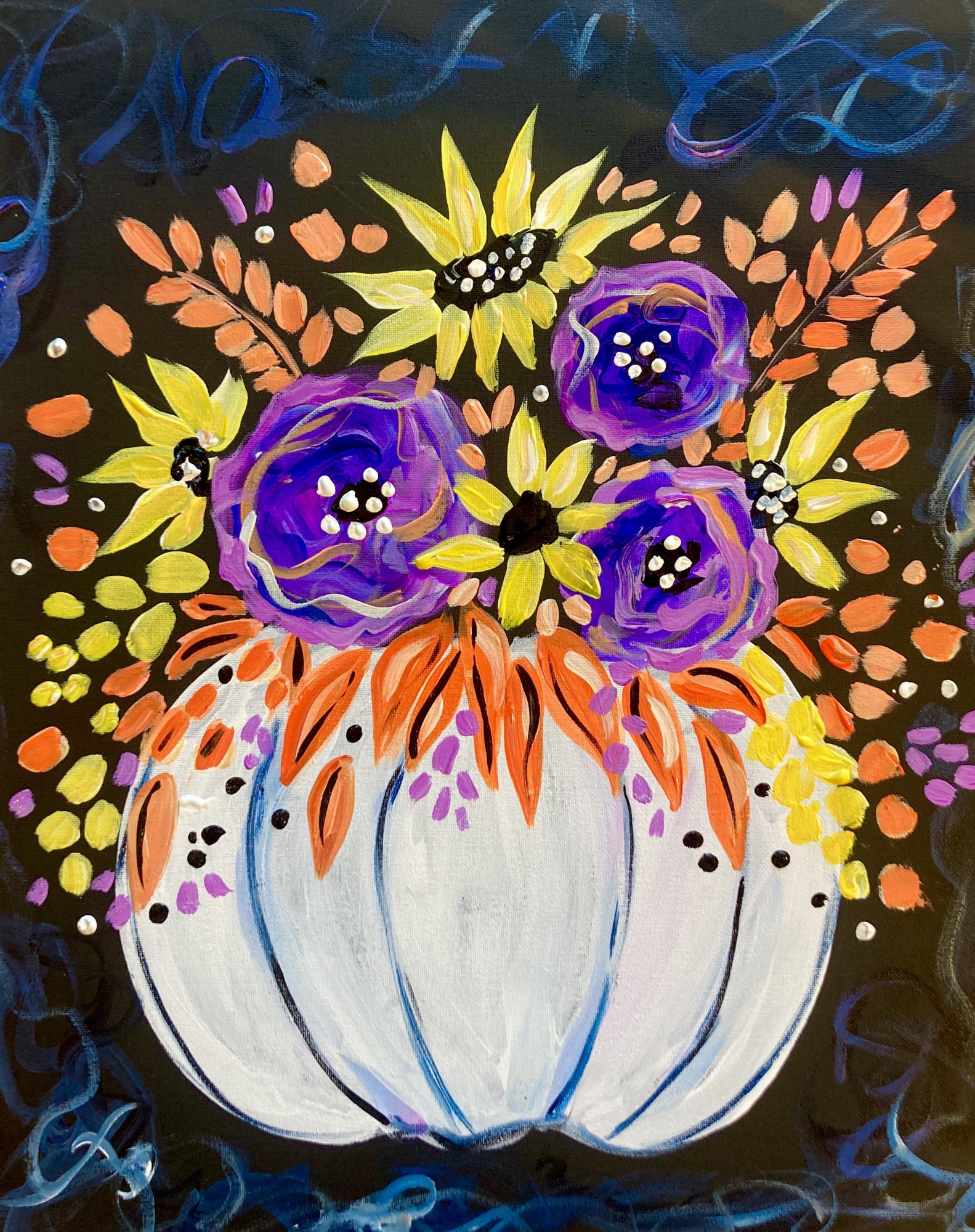 Midnight Pumpkin Bouquet
