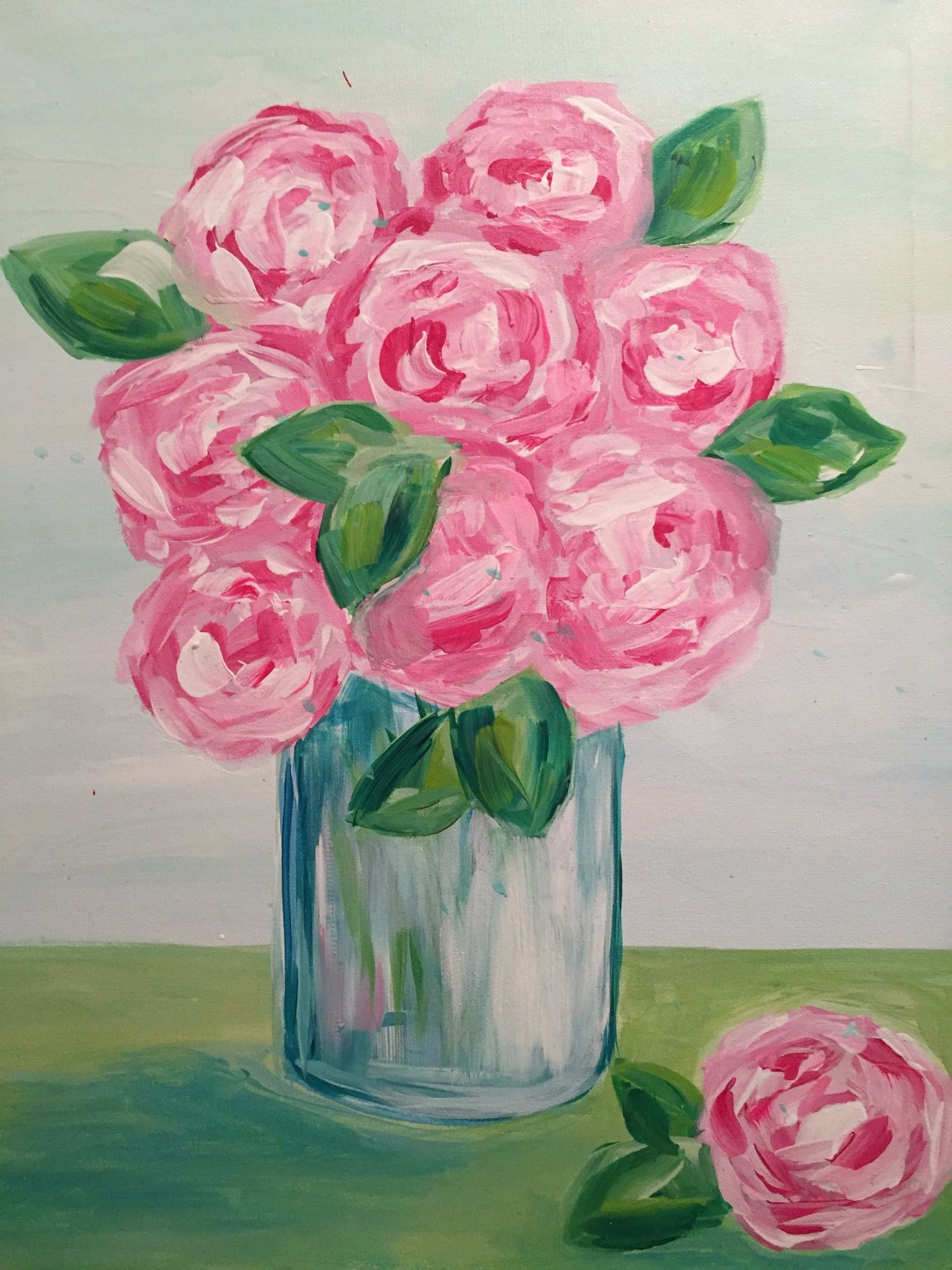 Pink Peonies $25 Wine-down Wednesday