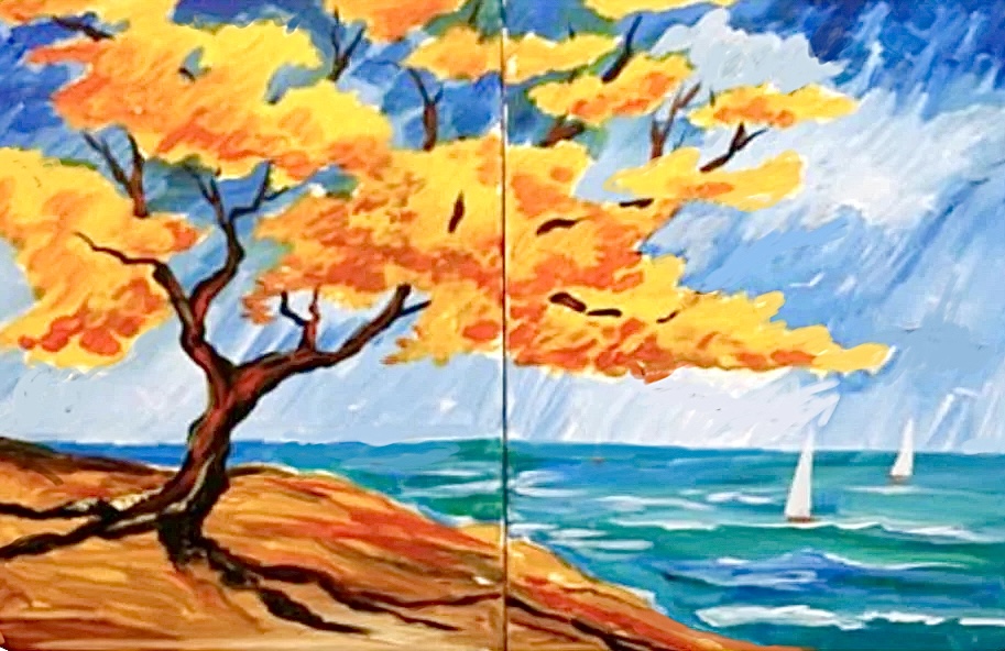 Sail into Fall (Date Night style or one canvas)
