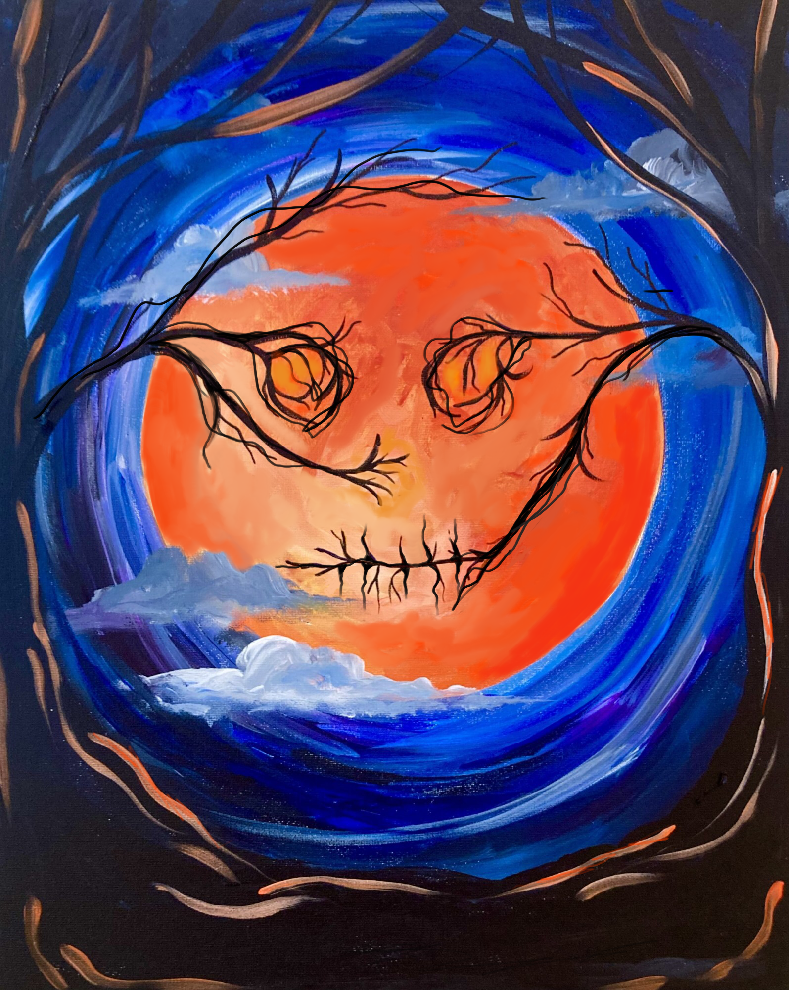 SOLD OUT!  Haunted Moon Paint Night!