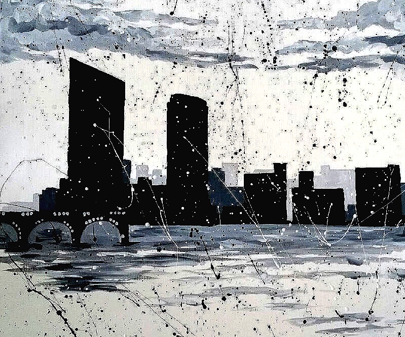 $30 ArtPrize & Paint  - Grand Rapids Skyline 11x14