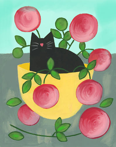 Cat in a Plant! $30!