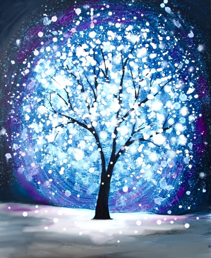 2 seats left!Tuesday Morning Wintry Whimsical Tree! $30