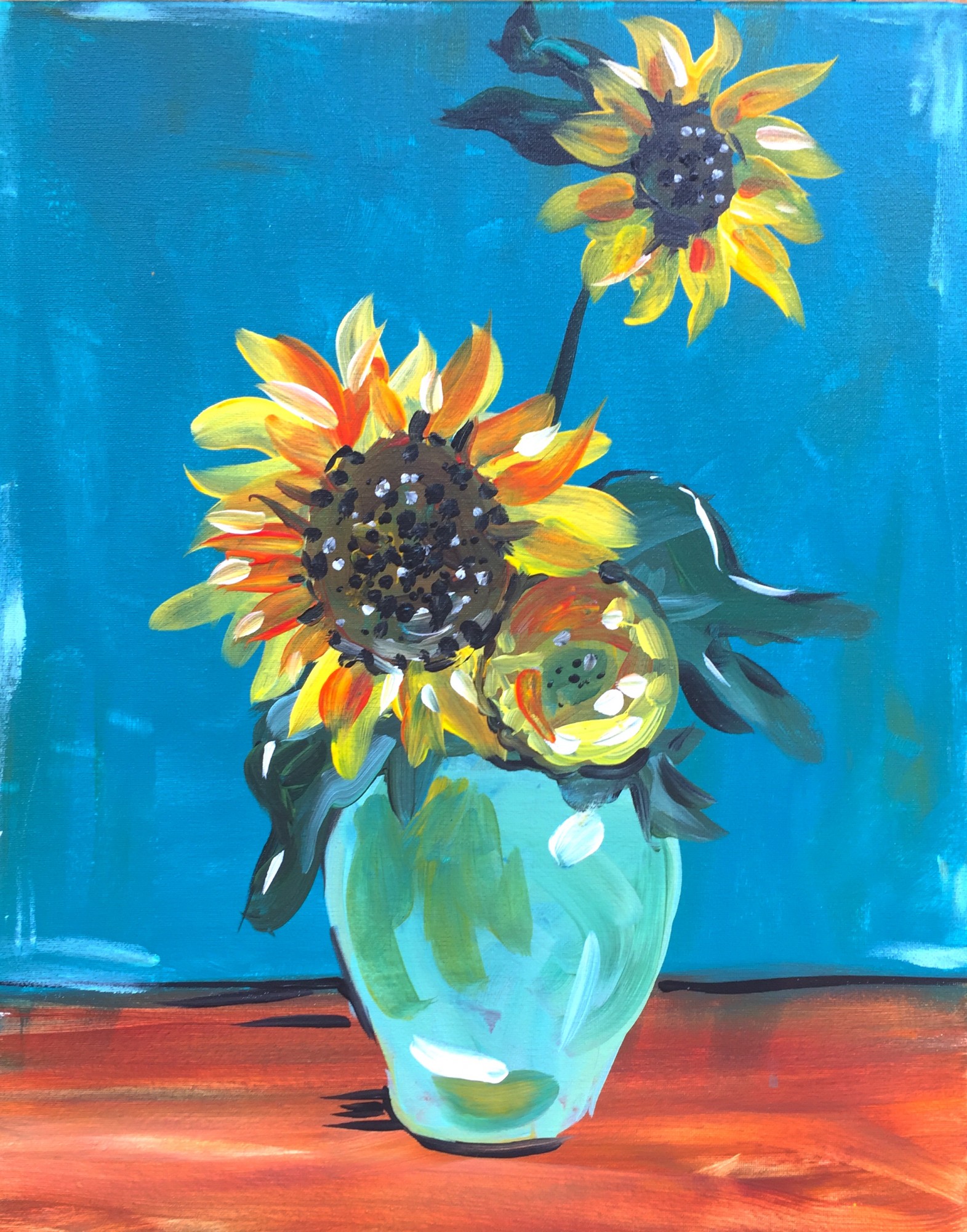 VanGogh Sunflowers $25 - WineDown Wednesday!