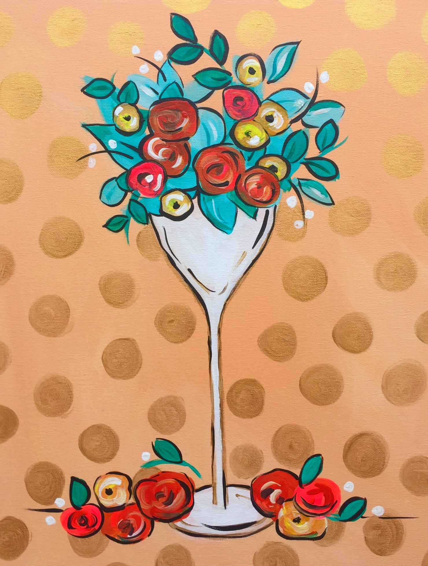 Wine Glass Bouquet $30