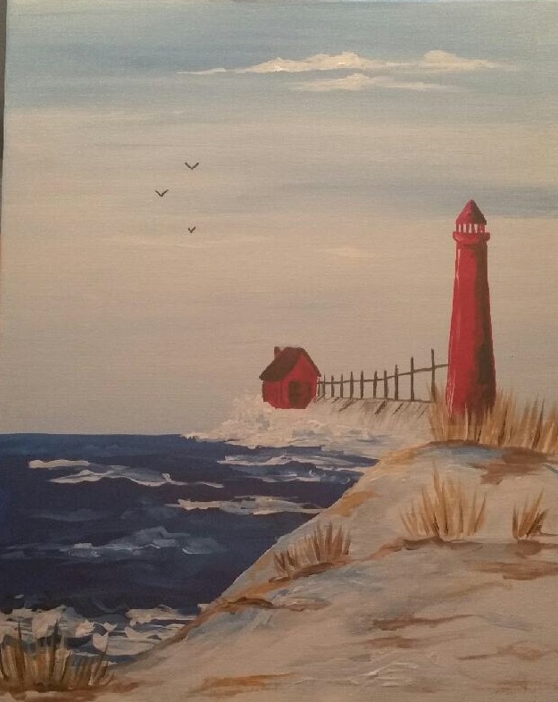 WINE DOWN WEDNESDAY -Winter Lighthouse - ONLY $25- Downtown GR